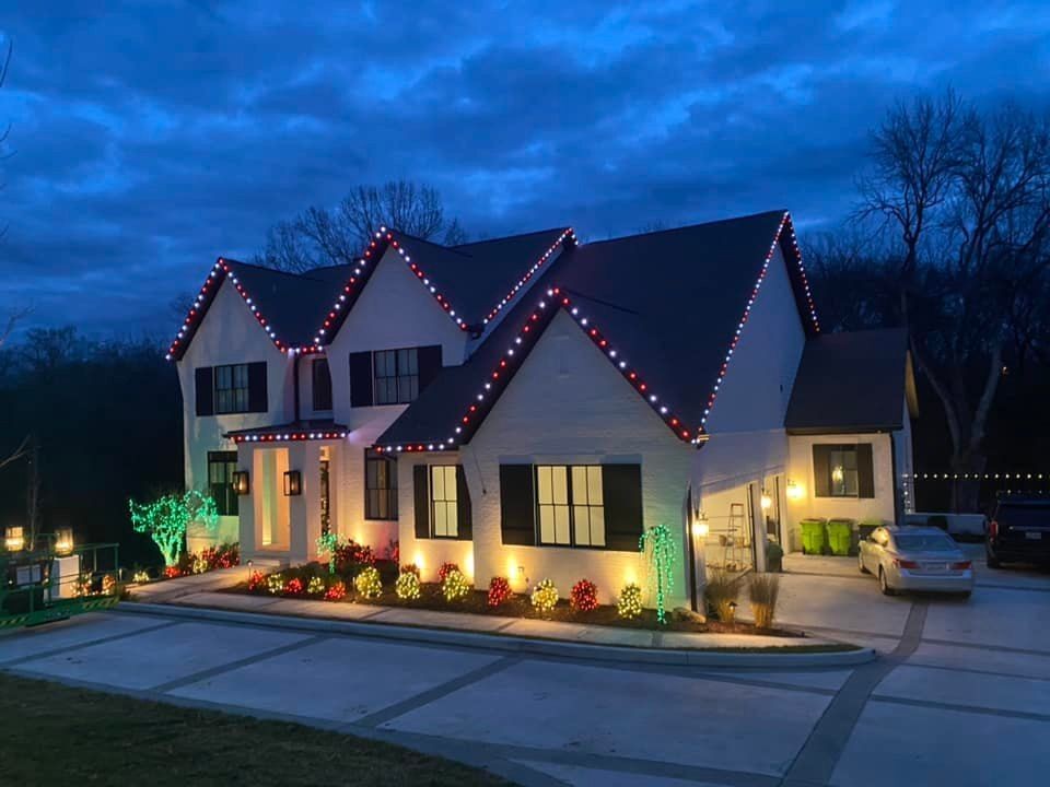 Permanent Roofline Lighting and Landscape Integration